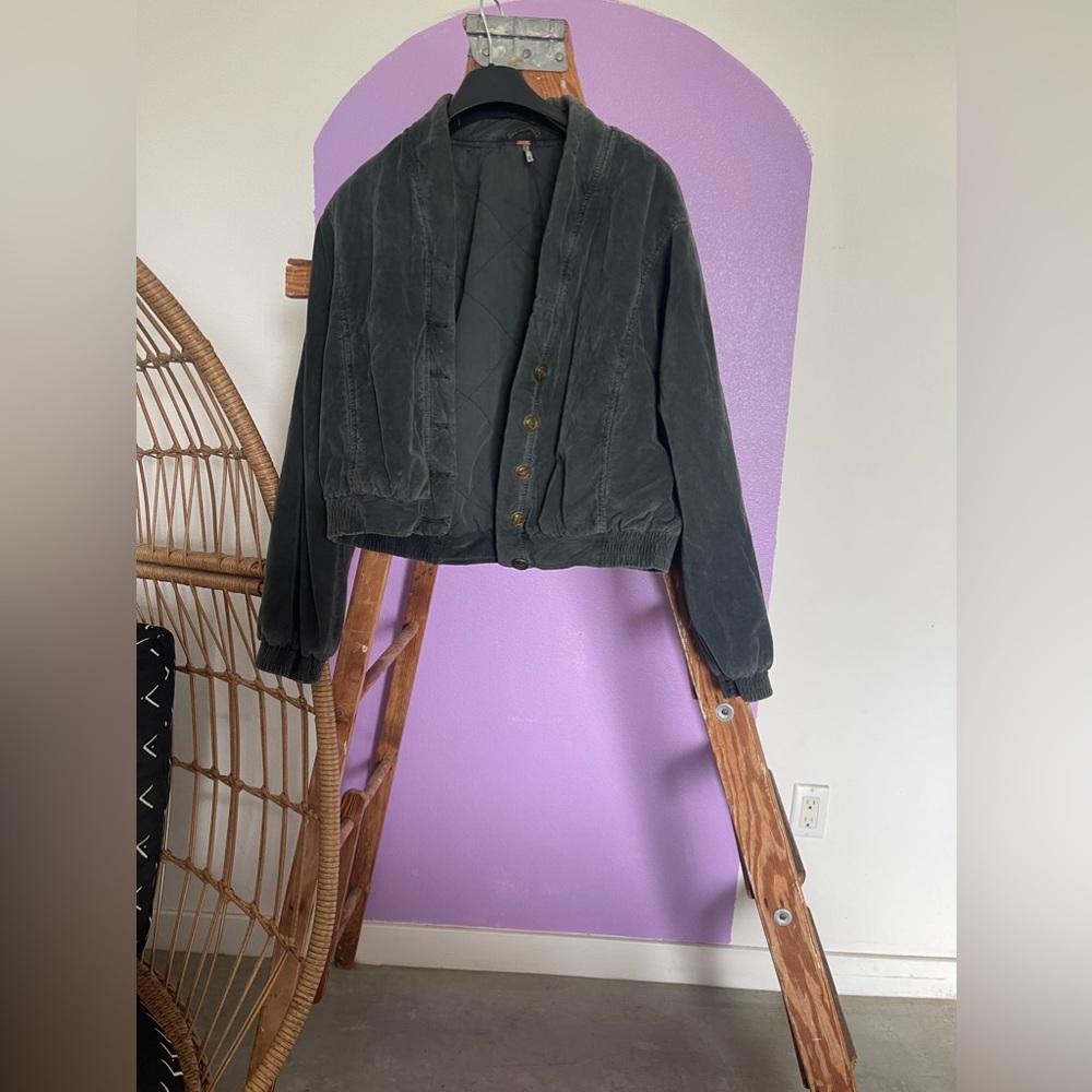 Black free people bomber jacket size xs